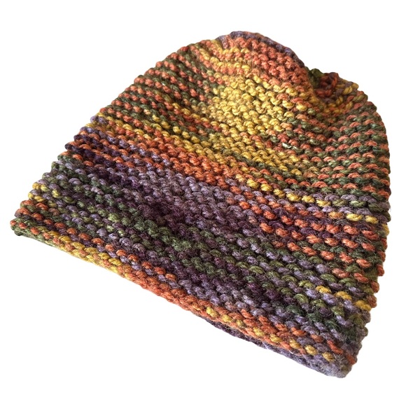 Handmade Multicolor Knit Beanie - Picture 2 of 4